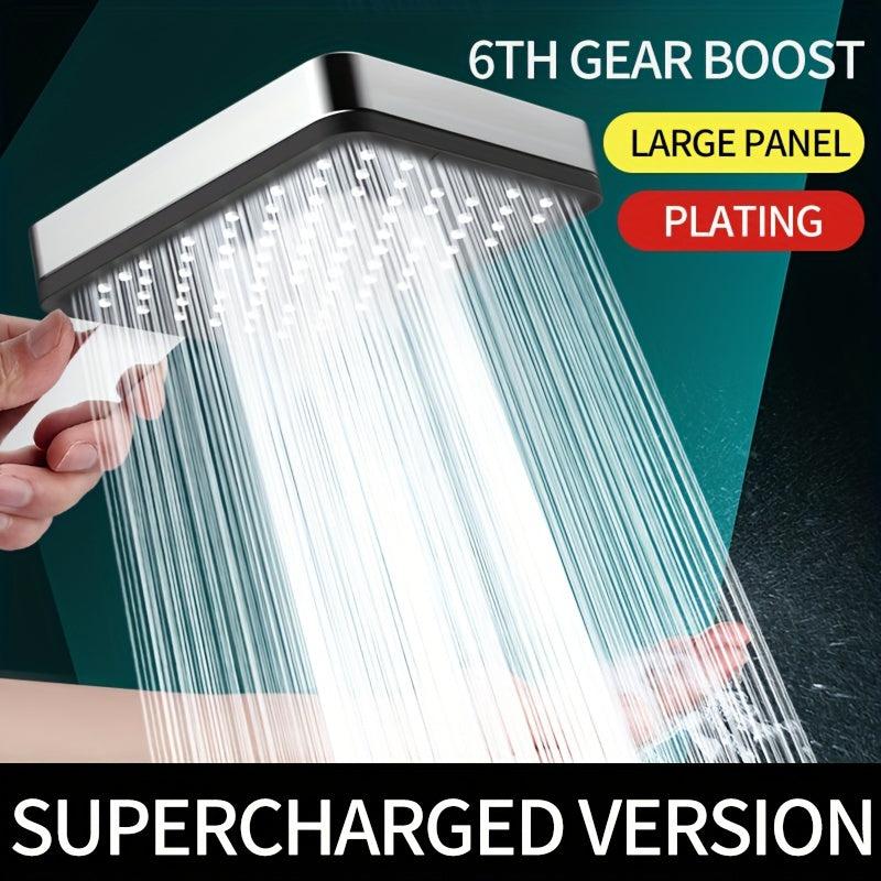 Supercharged Bathroom Shower Head Set Square Single Head Accessories