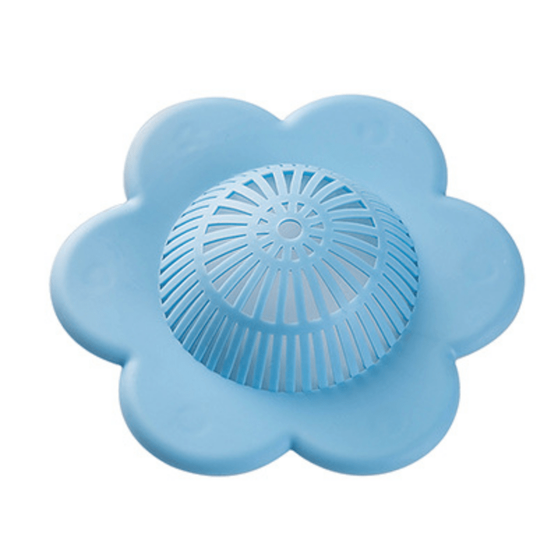 4pcs Floral Floor Drain Silicone Drain Strainer Bathroom Accessories