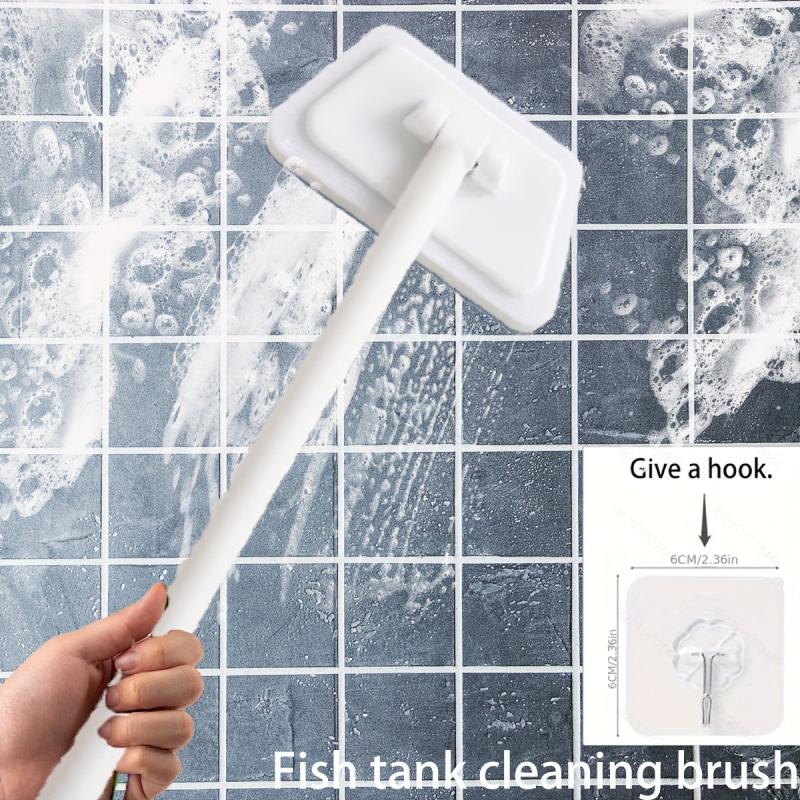 3 Pcs Bathroom Wall Brush Long Handle Floor Bathtub Cleaning Sponge Brush