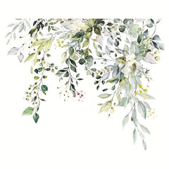 Leaf Pattern Toilet Lid Decal Bathroom Decor Sticker