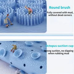 2pcs Silicone Bath Massage Pad Shower Foot Massager Scrubber