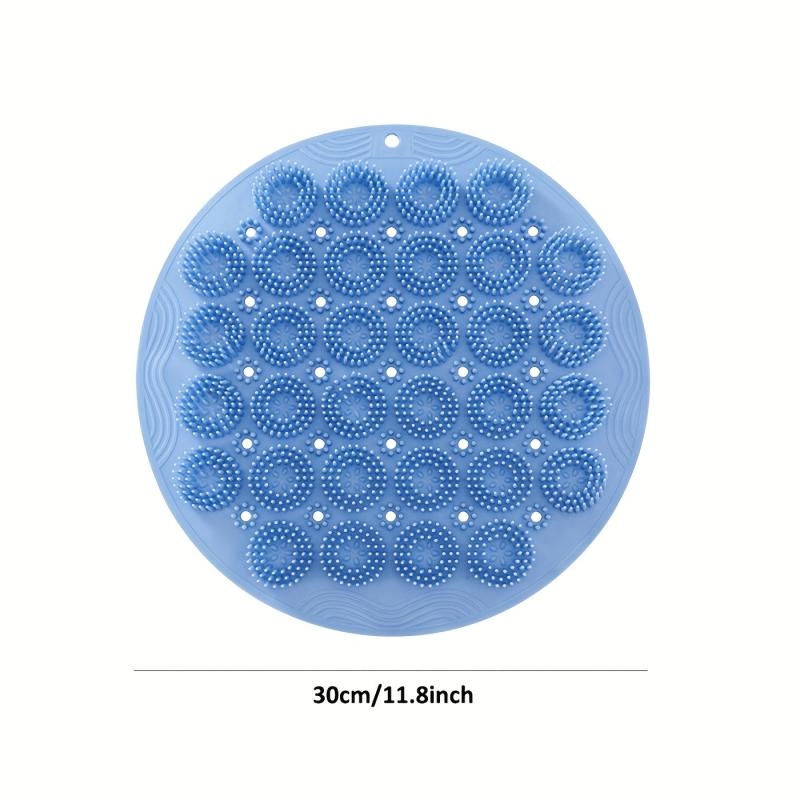 2pcs Silicone Bath Massage Pad Shower Foot Massager Scrubber