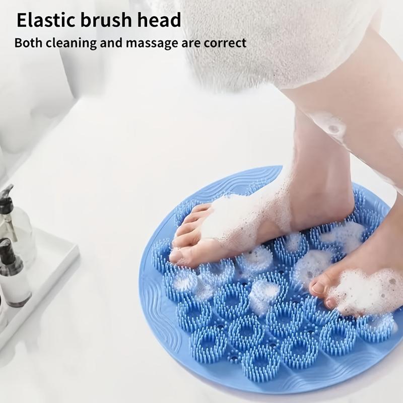 2pcs Silicone Bath Massage Pad Shower Foot Massager Scrubber