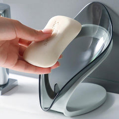 Leaf Shape Soap Holder Dish Non slip Drain Storage Box