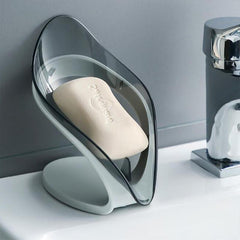 Leaf Shape Soap Holder Dish Non slip Drain Storage Box