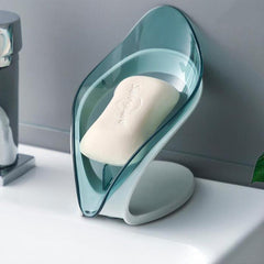 Leaf Shape Soap Holder Dish Non slip Drain Storage Box