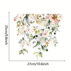 Tropical Green Plant Leaf Flower Toilet Sticker Home Decoration
