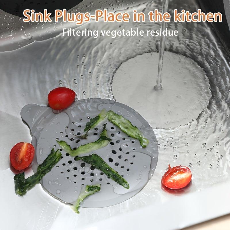 Silicone Hair Catcher for Shower Drain Easy Clean Bathroom Kitchen Tools