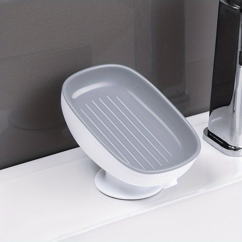Double Layer Soap Dish Suction Cup Holder Bathroom Accessories
