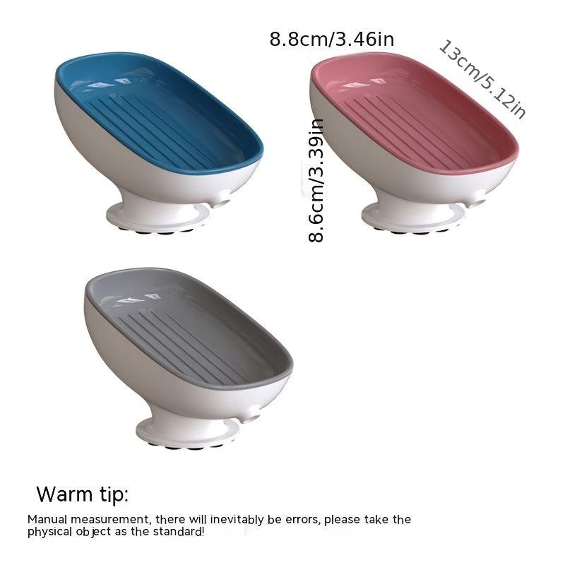 Double Layer Soap Dish Suction Cup Holder Bathroom Accessories