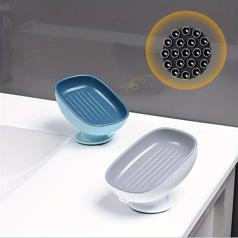 Double Layer Soap Dish Suction Cup Holder Bathroom Accessories
