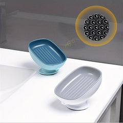 Double Layer Soap Dish Suction Cup Holder Bathroom Accessories