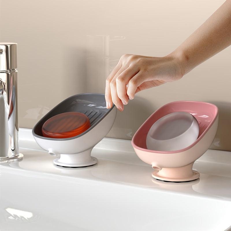 Double Layer Soap Dish Suction Cup Holder Bathroom Accessories