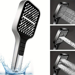 High Pressure Handheld Shower Head with 8 Modes - Water Saving Square Showerhead