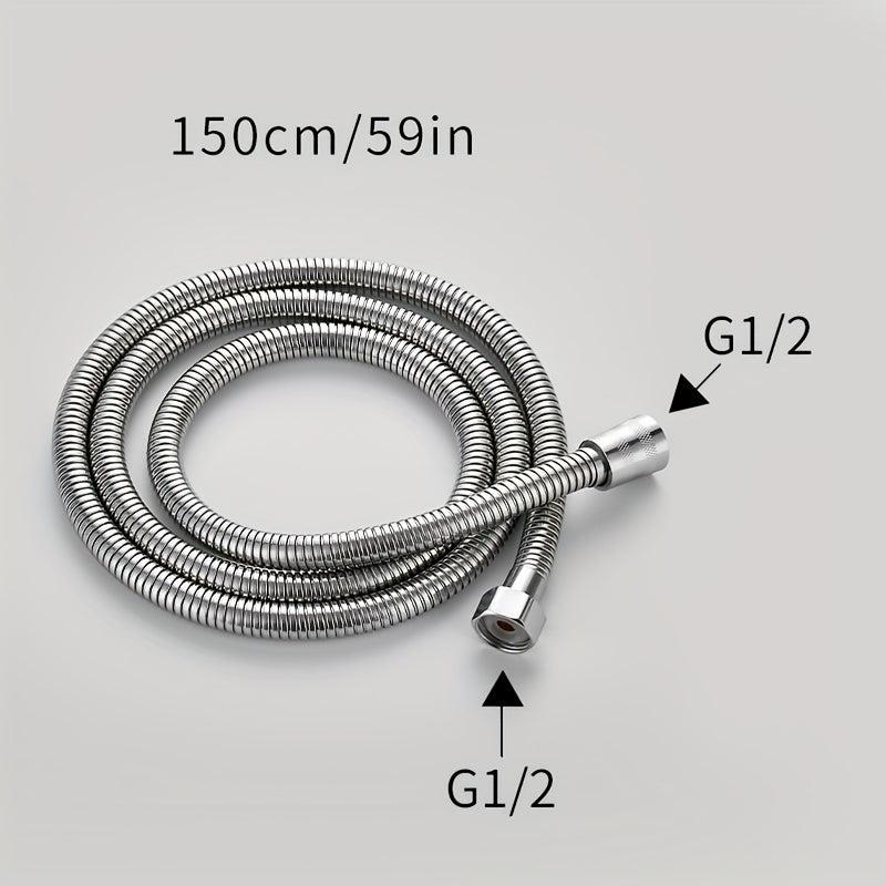 Stainless Steel Shower Head Hose 59in Replacement Bathroom Flexible Tube