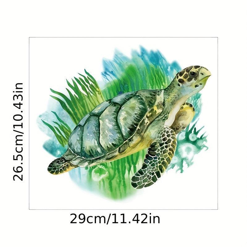 Sea Turtle Pattern Toilet Stickers Cartoon Animals Home Decoration