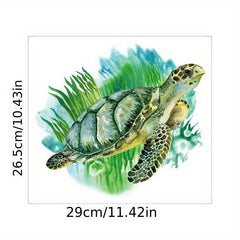 Sea Turtle Pattern Toilet Stickers Cartoon Animals Home Decoration