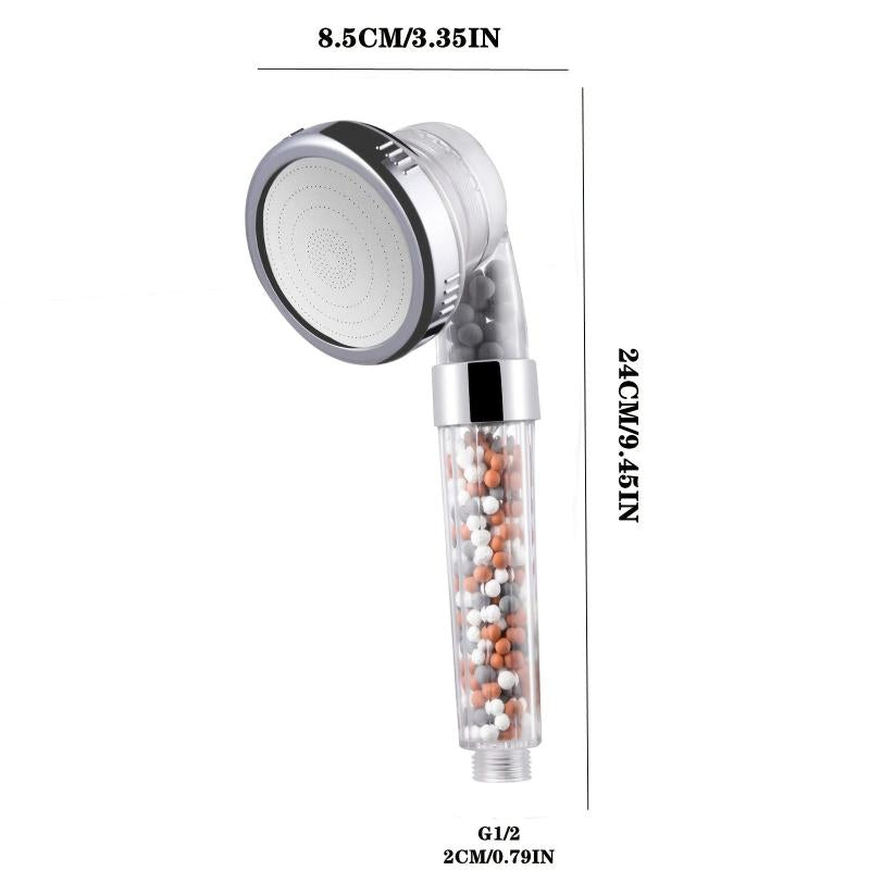 Filtered Shower Head With 4 Settings and Water Saving Feature