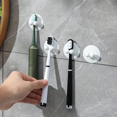 2pcs Toothbrush Holders Suction Cup Wall mounted Toothbrush Brackets