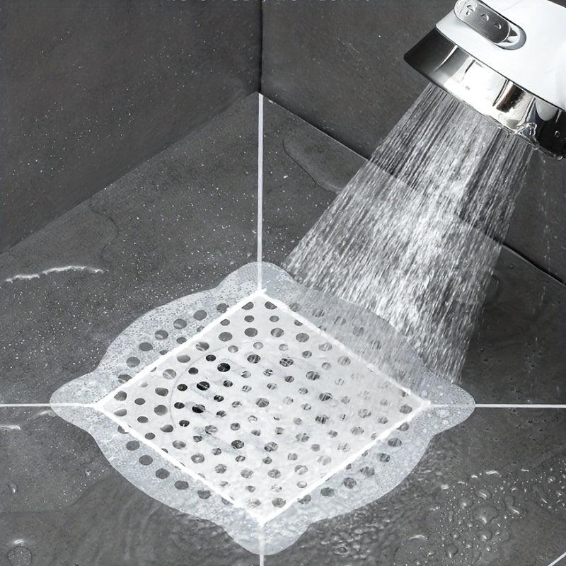 20pcs Disposable Shower Drain Hair Catcher Stickers Mesh Shower Drain Covers