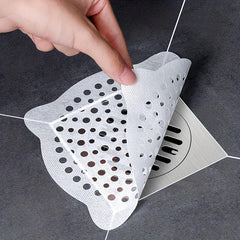 20pcs Disposable Shower Drain Hair Catcher Stickers Mesh Shower Drain Covers