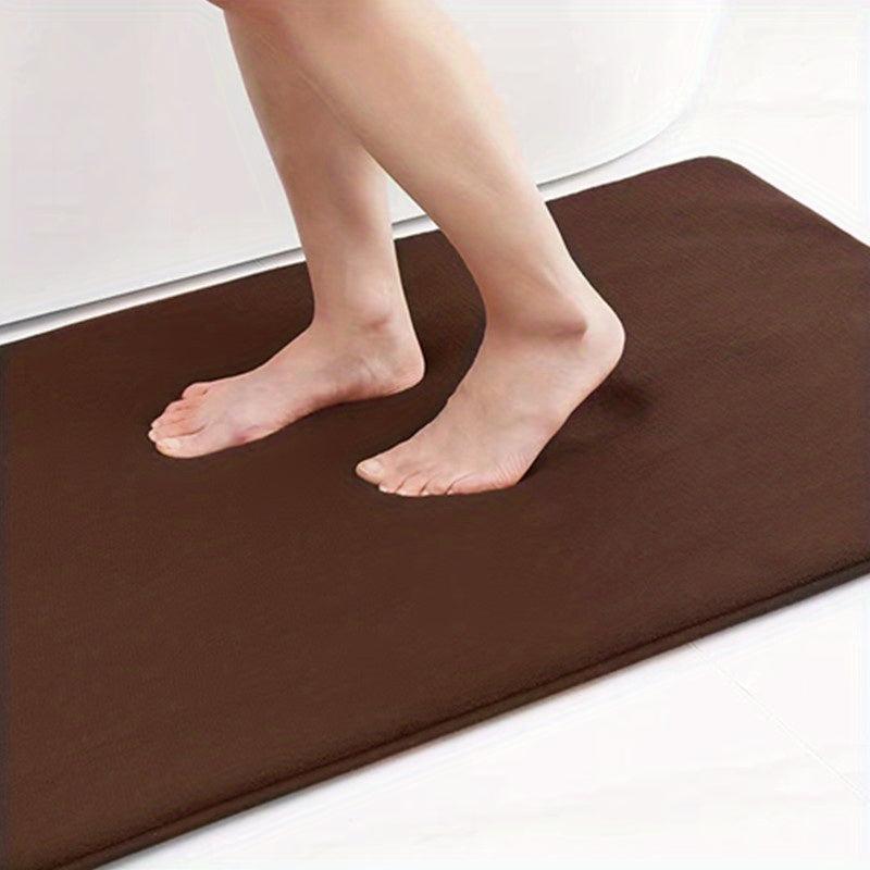 Soft Memory Foam Bath Mat Absorbent Doormat Anti Slip for Bathroom