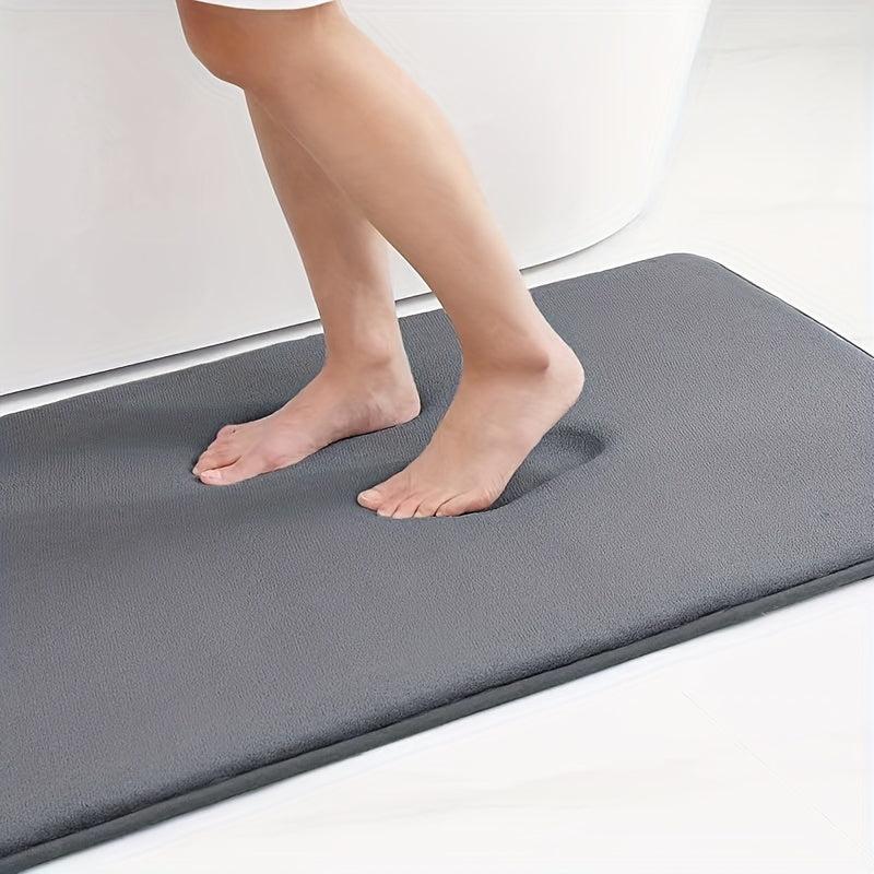 Soft Memory Foam Bath Mat Absorbent Doormat Anti Slip for Bathroom
