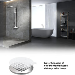 8pcs Disposable Shower Drain Hair Catcher Mesh Stickers