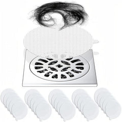 8pcs Disposable Shower Drain Hair Catcher Mesh Stickers
