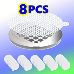 8pcs Disposable Shower Drain Hair Catcher Mesh Stickers