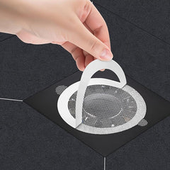 8pcs Disposable Shower Drain Hair Catcher Mesh Stickers
