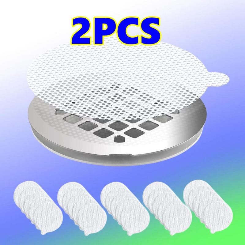 8pcs Disposable Shower Drain Hair Catcher Mesh Stickers