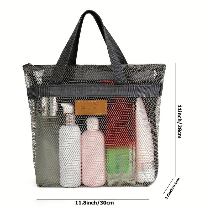Mesh Shower Caddy Bag Hanging Organizer for Travel Gym Camping Beach Bathroom