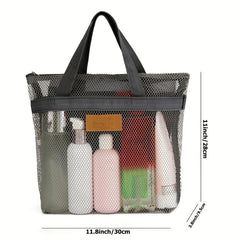 Mesh Shower Caddy Bag Hanging Organizer for Travel Gym Camping Beach Bathroom