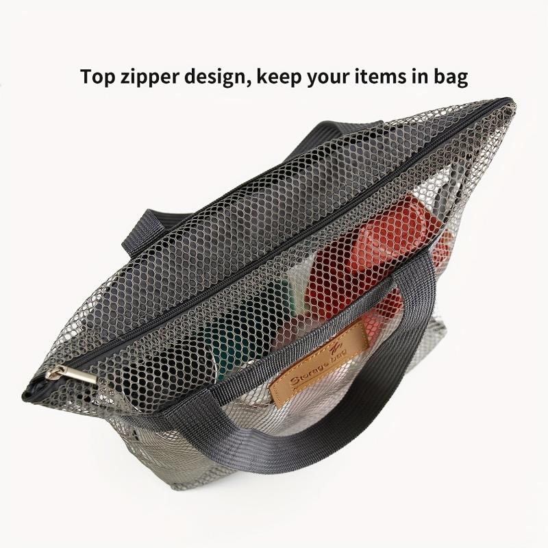 Mesh Shower Caddy Bag Hanging Organizer for Travel Gym Camping Beach Bathroom