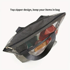 Mesh Shower Caddy Bag Hanging Organizer for Travel Gym Camping Beach Bathroom