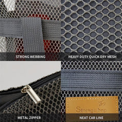 Mesh Shower Caddy Bag Hanging Organizer for Travel Gym Camping Beach Bathroom