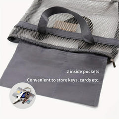 Mesh Shower Caddy Bag Hanging Organizer for Travel Gym Camping Beach Bathroom
