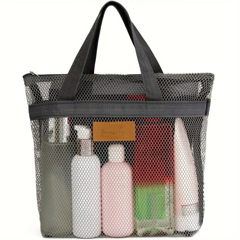 Mesh Shower Caddy Bag Hanging Organizer for Travel Gym Camping Beach Bathroom