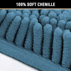 Chenille Shaggy Bath Rug Door Mat Teal