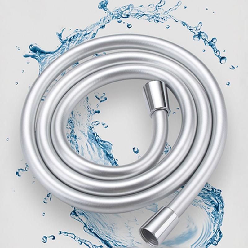 4.92ft Flexible PVC Shower Hose Universal Interface Bathroom Accessory