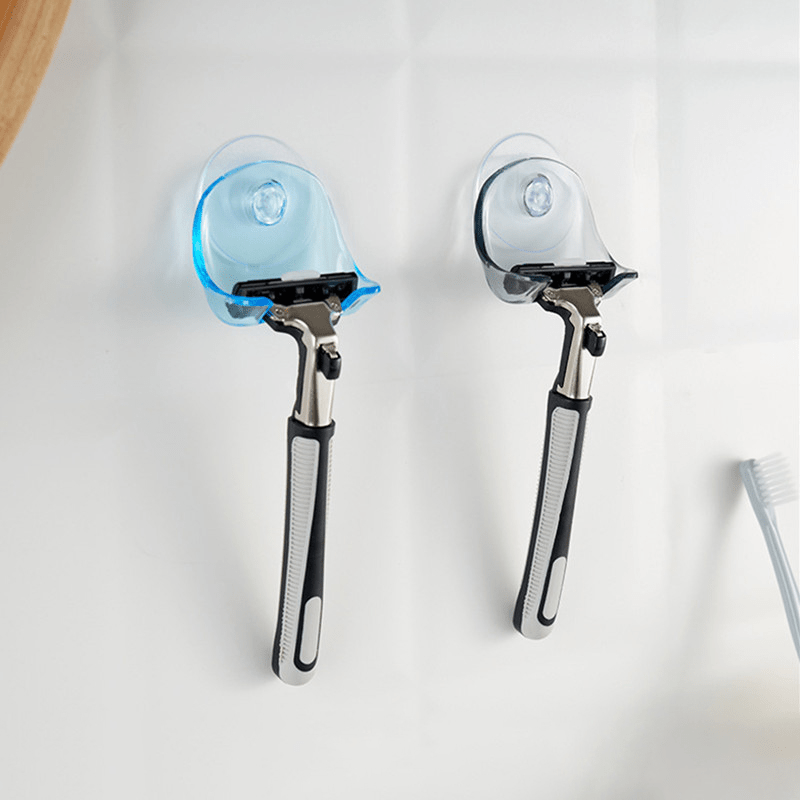 Travel Shaver Holder Portable Toothbrush Razor Storage Suction Cup Hook