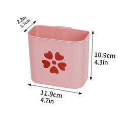 Wall Mounted Bathroom Storage Rack Toothbrush Holder Cosmetic Storage Box