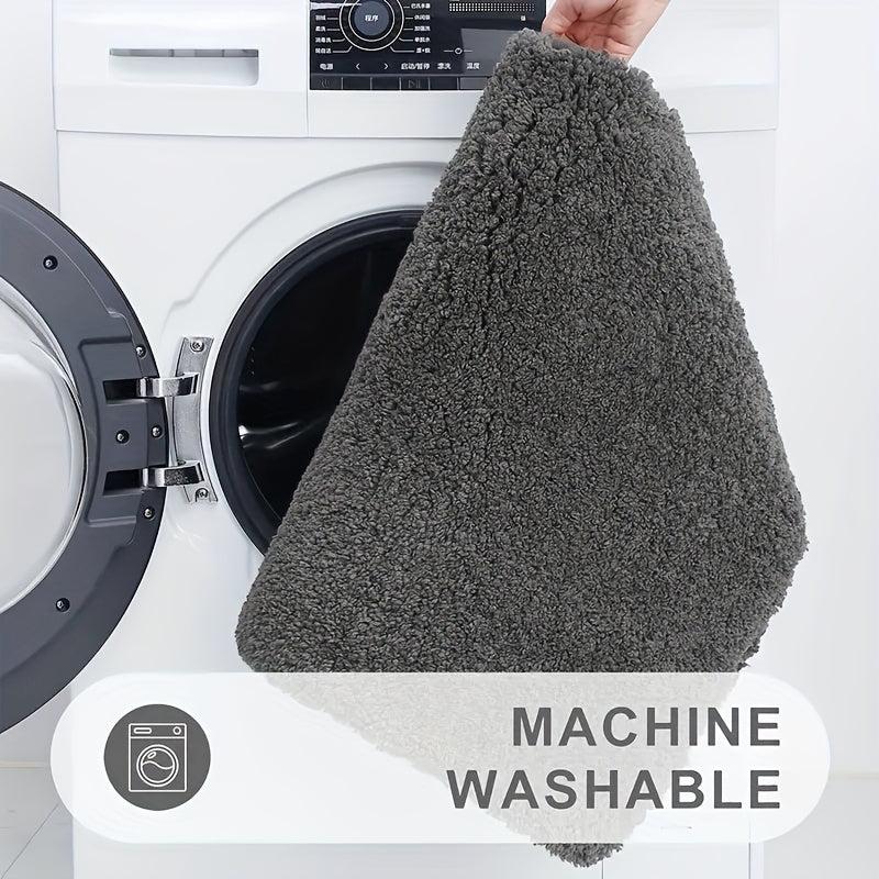 3pcs Bathroom Mat Set Soft Plush Absorbent Non-slip Mat