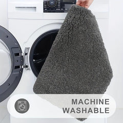 3pcs Bathroom Mat Set Soft Plush Absorbent Non-slip Mat