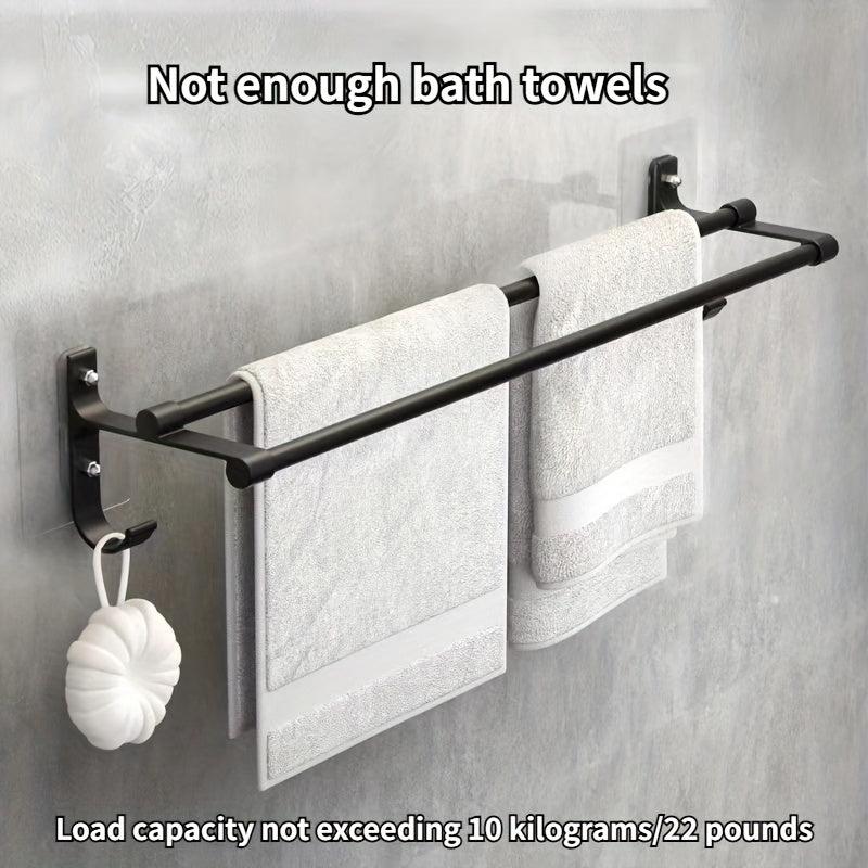 Wall Mounted Towel Holder Punch Towel Rack with Hook