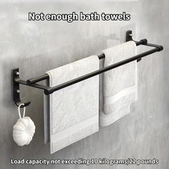 Wall Mounted Towel Holder Punch Towel Rack with Hook
