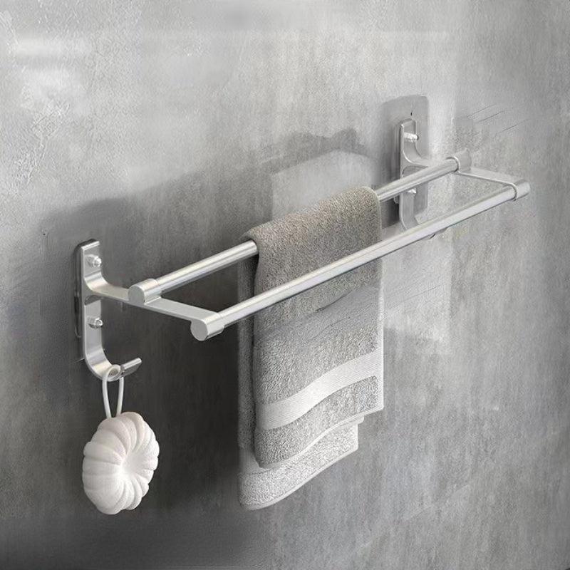 Wall Mounted Towel Holder Punch Towel Rack with Hook