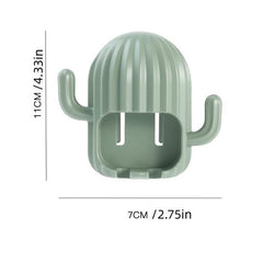 Cactus Shaped Toothbrush Rack Wall Mounted Bathroom Holder