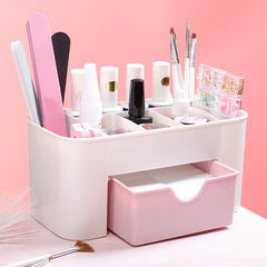 Stylish Cosmetic Storage Box with Makeup Drawer Organizer